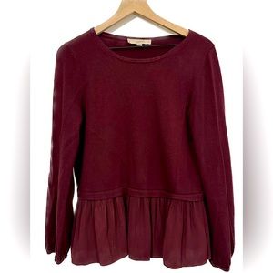 LOFT burgundy blouse